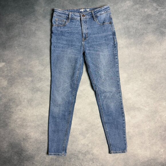 Old Navy Jeans Womens Size 4 Blue Rockstar Super Skinny Mid Rise Inseam 25 - Picture 1 of 13